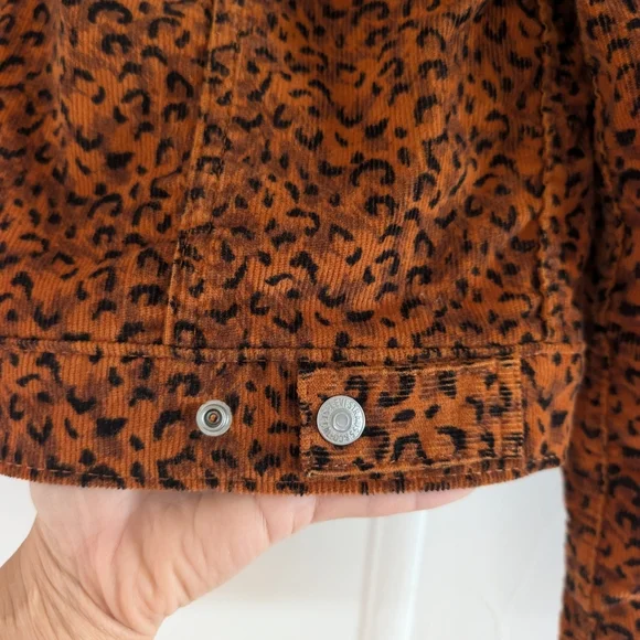 Levi's Women's Corduroy Brown Leopard Print Jacket - Picture 5 of 12